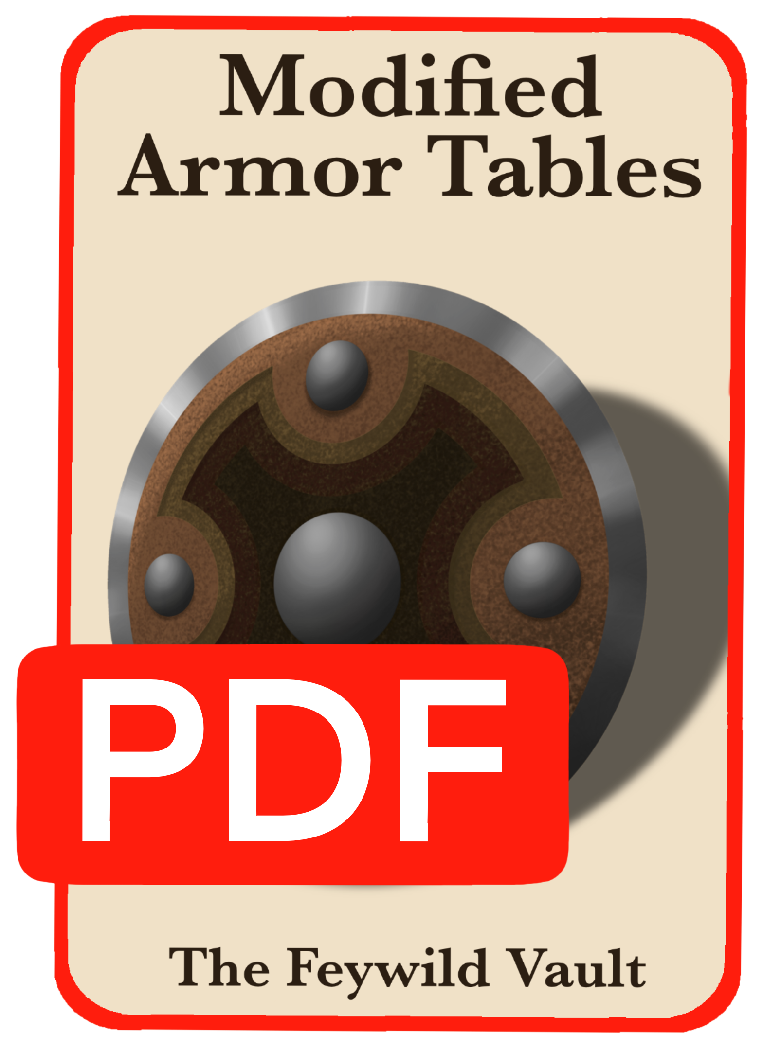 A PDF icon for the Modified Armor Tables