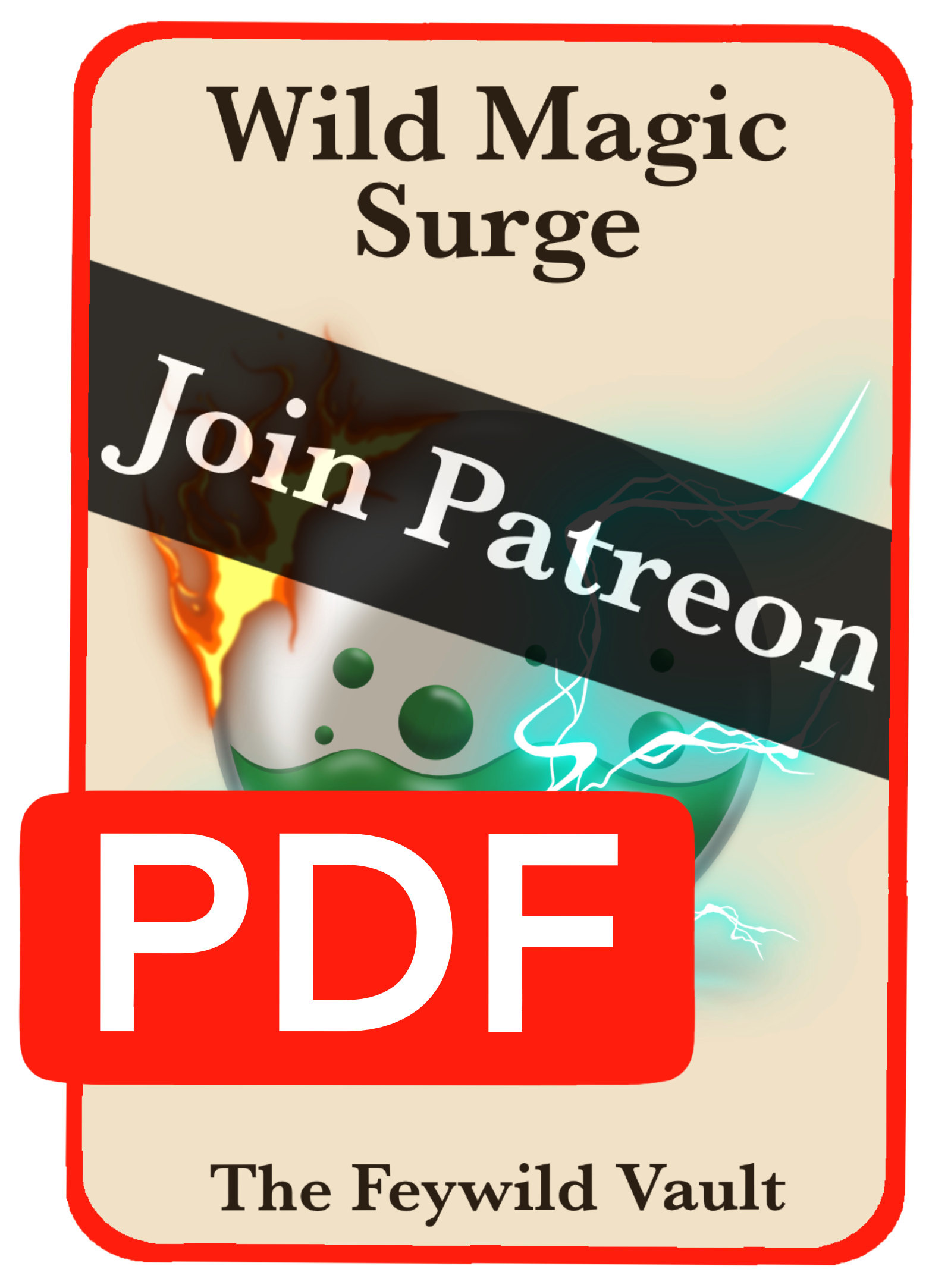 A PDF icon for the Modified Wild Magic Surge Table