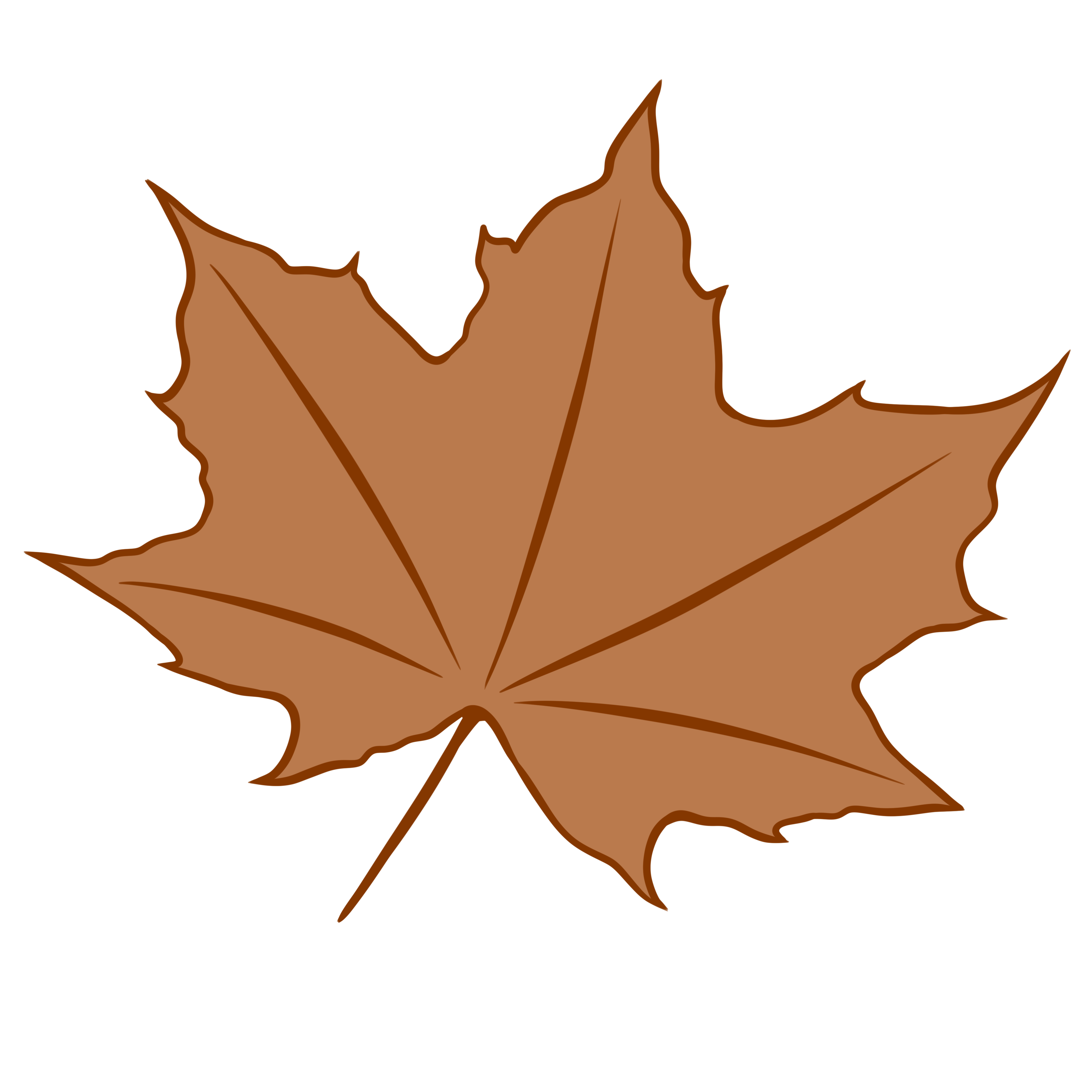 a cartoon rendering of a maple leaf